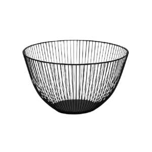 Black Round Wire Design Iron Basket