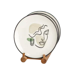 Faces Pattern 21cm Serving Plates 6pcs Set1