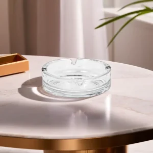 Glass Transparent Round Medium Ashtray1