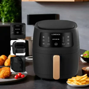 Lomenox 7l Black Air Fryer With Golden Handle1