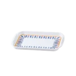 Momaz White & Blue Bedouin Design Serving Tray