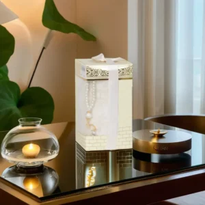 Off White Prayer Rug with Rosary1