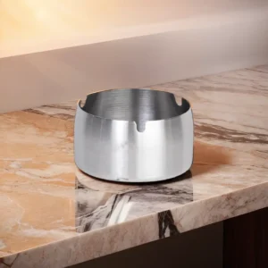 Stainless Steel 10cm Deep Silver Ashtray1