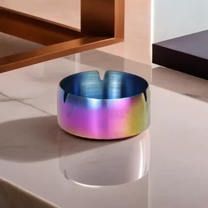 Stainless Steel 10cm Gradiant Design Ashtray1