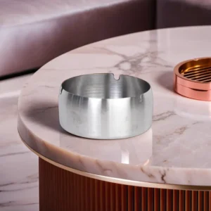Stainless Steel 12cm Deep Silver Ashtray1