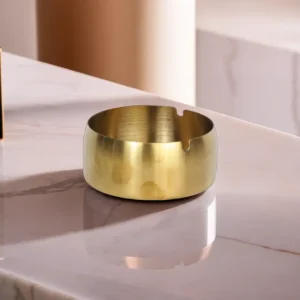 Stainless Steel 12cm Golden Ashtray1