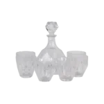 Transparent 7Pcs Hexagon Design Glass Carafe with Cups