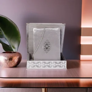 Valvet Grey 5x25x30cm Quraan with Box1