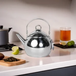 Vicalina Stainless Steel 1.2L Tea Pot with Glass Lid1