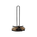 Wooden & Iron Tissue Black Long Stand