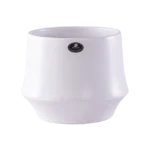 Ceramic 12x12cm White Round Decor Pot