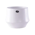 Ceramic 20x22cm White Round Decor Pot