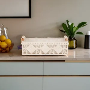 Fabric 17x10cm Beige Organizing Box1