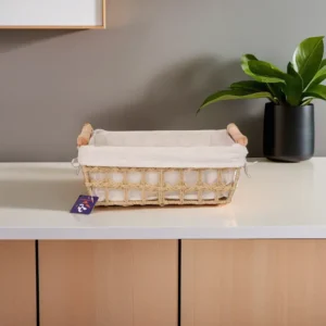 Fabric 18x12cm Beige Organizing Box1