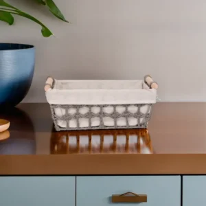 Fabric 18x12cm Grey Organizing Box1