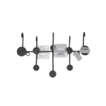 Iron 5-Hooks Black Cloth Hanger