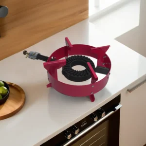 Iron Red Round Gas Cooker1