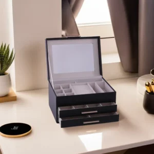 Leather Black Accessories Organizer1