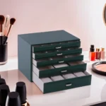 Leather Green Accessories Drawer Organizer1