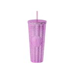 Pink Long Cup with Straw