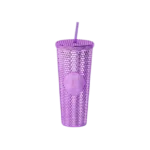 Purple Long Cup with Straw