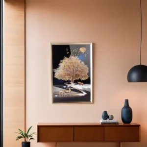 Rectangular 43x63cm Golden Tree Portrait1