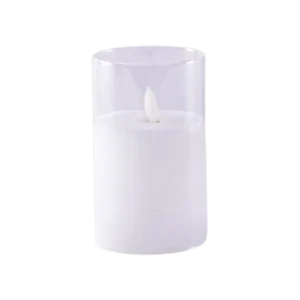 Transparent 7x12.5cm White Flamless Led Candle