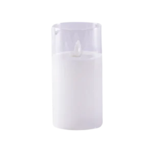 Transparent 7x15cm White Flamless Led Candle