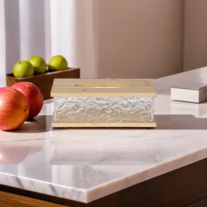 Transparent Hammered Pattern Plexi Tissue Box1