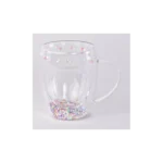 Transparent Mug Double Design with Colored Balls