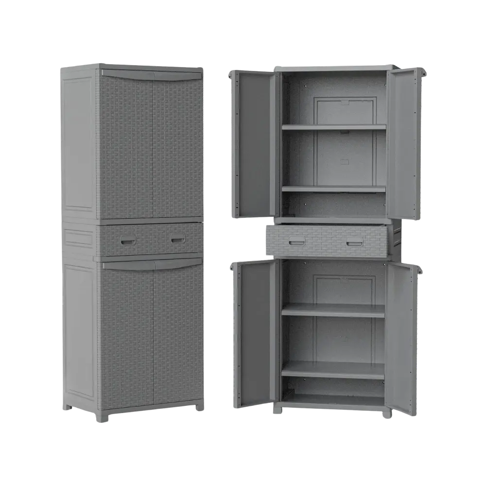 3M-Plast-70x50x205cm-Silver-Rattan-Double-Storage-Cabinet-with-Shelvesa