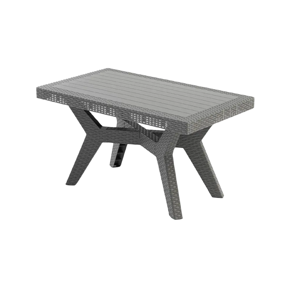 3M Plast Aura 135x80x75cm Rectangular Silver Plastic Tablea