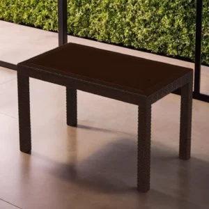 3M Plast Aurora 135cmx80cm Dark Brown Plastic Rectangular Table1a