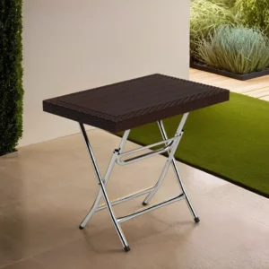 3M Plast Complex 85x55cm Dark Brown Rectangular Foldable Table1a