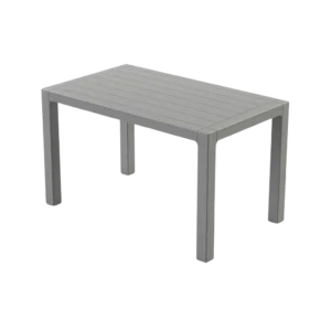 3M Plast Milano 125cmx75cm Rectangular Silver Plastic Table