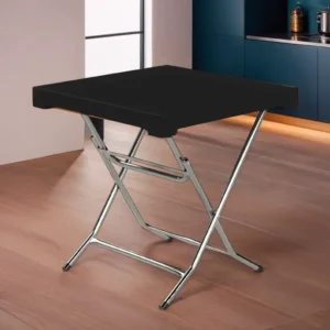3M Plast Venice Black Plastic 75x75cm Squared Foldable Table with Steel Legs1a