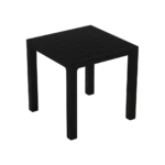 3m Plast Venice Black Plastic 75x75cm Squared Tablea