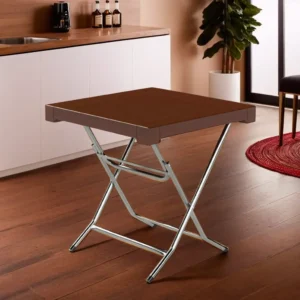 3M Plast Venice Brown Plastic 75x75cm Squared Foldable Table with Steel Legs1a