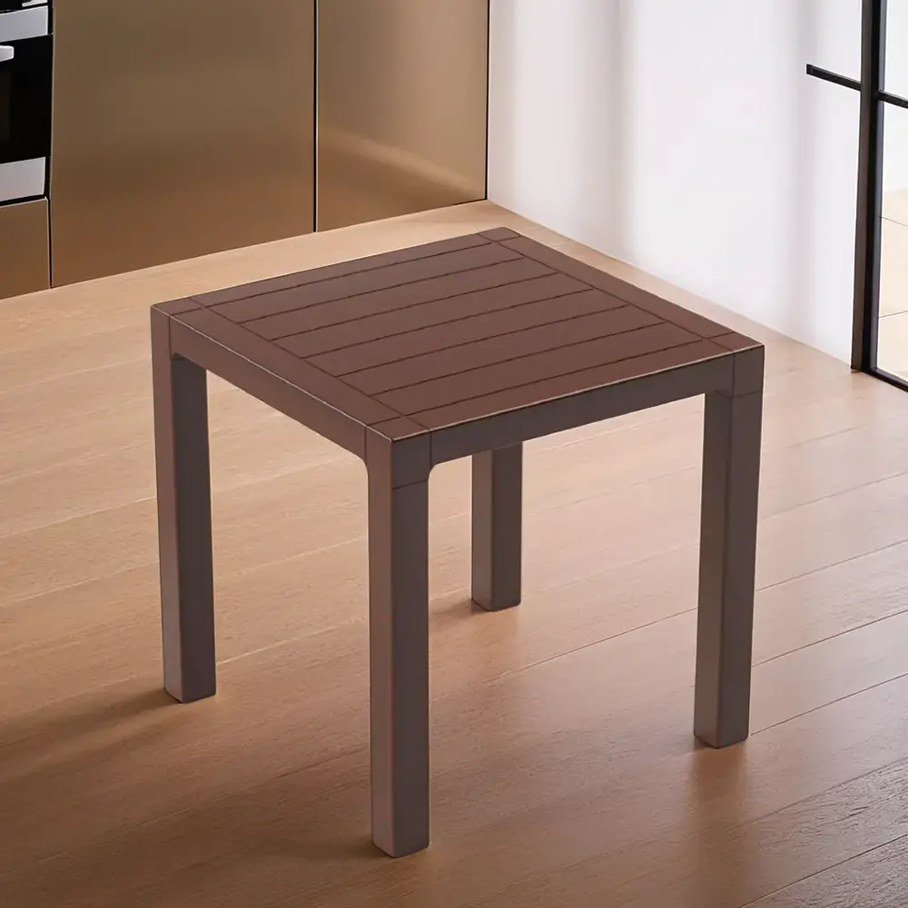 3m Plast Venice Brown Plastic 75x75cm Squared Table1a