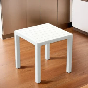 3M Plast Venice White Plastic 75x75cm Squared Table1a