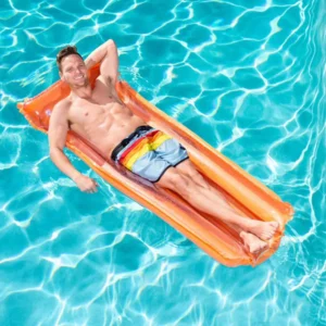 Bestway 44013 Orange Vinyl Floating Mattress1