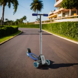 Blue & Silver 3 Wheels Scooter1a