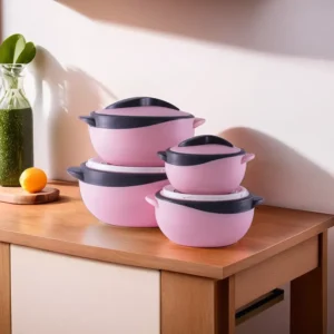 Insulated 4Pcs Pink Storage Box Set1