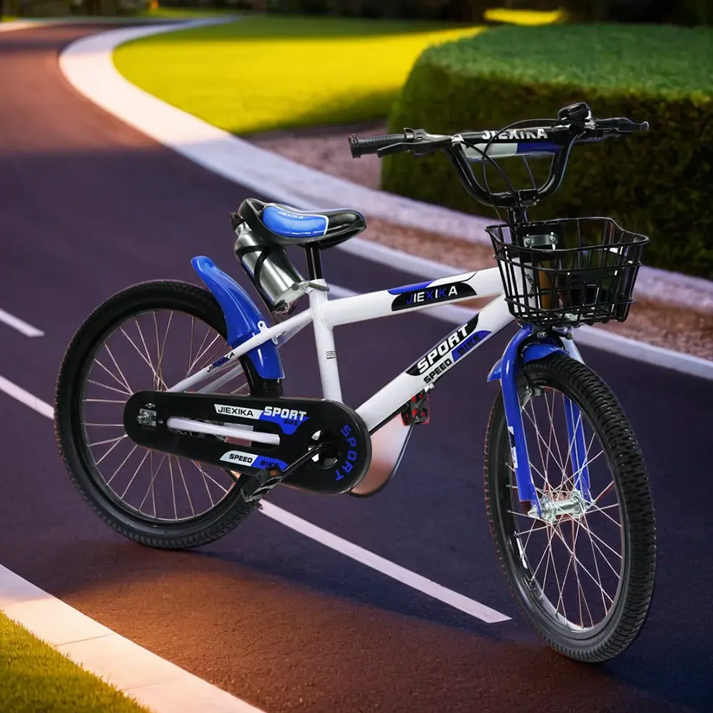 Jexika-Sport-2-Wheels-White-&-Blue-Bicycle-With-Basket-&-Water-Bottle1