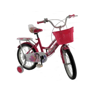 Jiaerle 4-Wheels Fuchsia Bicycle With Basket