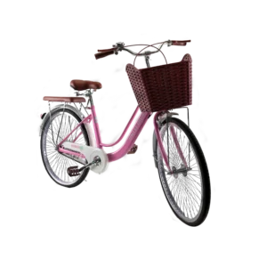 Jinlu Bike 2-Wheels Pink Bicycle With Basket & Back Seat