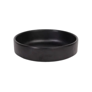 Melamine 18cm Patterned Black Deep Round Plate2