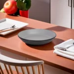 Melamine 19cm Grey & Black Deep Round Plate1