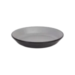 Melamine 19cm Grey & Black Deep Round Plate2