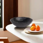 Melamine 20cm Patterned Black Salad Bowl1